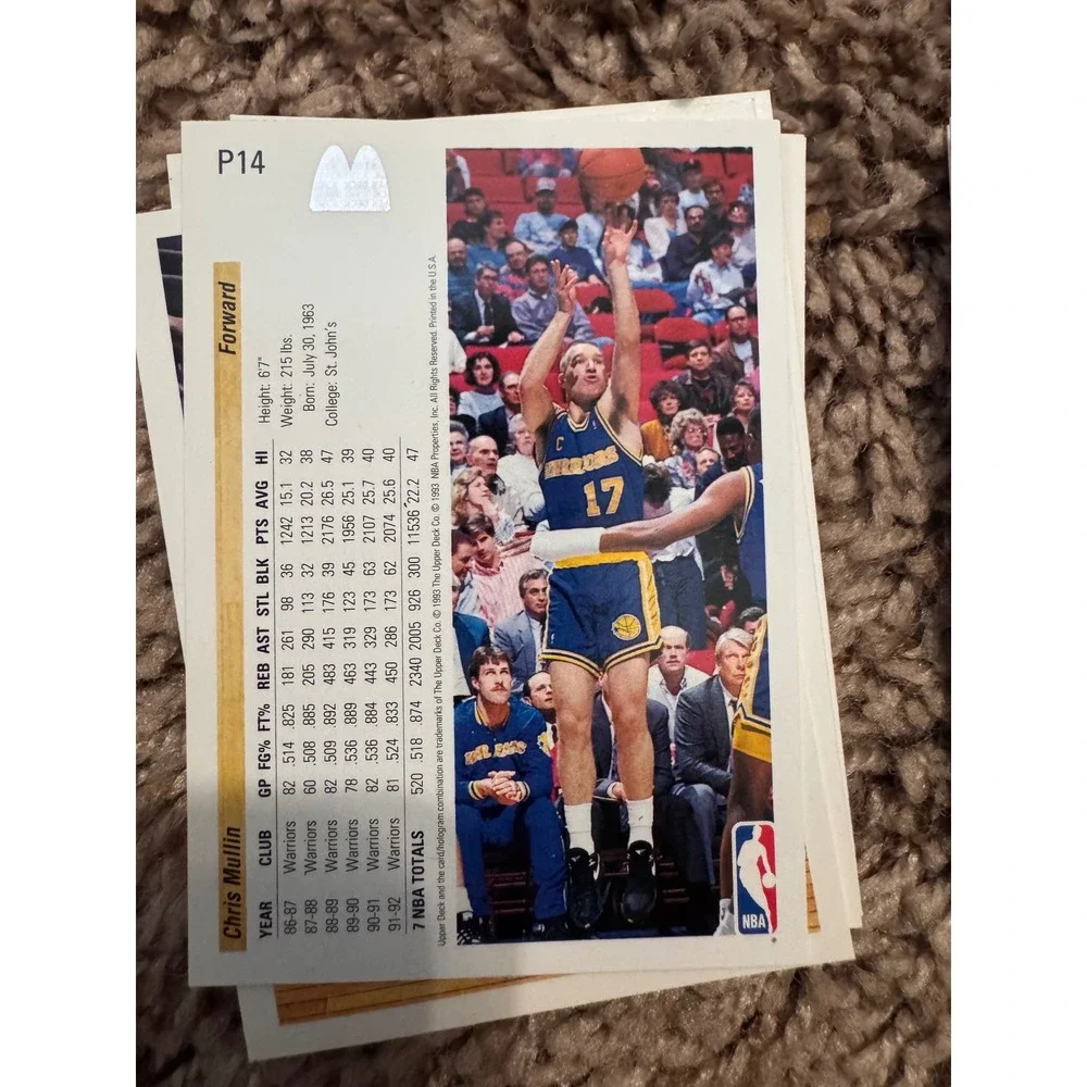 1992-93 Upper Deck Golden State Warriors Card Lot – Chris Mullin‎ & Tim Hardaway